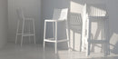Ibiza bar stool 49x47x103h cm White
