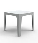 Solid chairs and dining table white