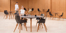 Faz armchair wood base black