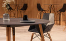 Faz armchair wood base black