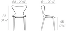 Love chair almond, set of 2