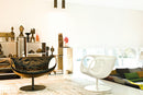 Smock swivel armchair