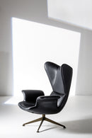 Longwave Embroidered Swivel Armchair
