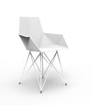 Faz armchair steel base white