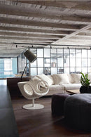 Smock swivel armchair