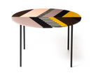 Fishbone round coffee table Ø 95