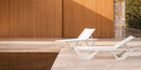 Voxel sun lounger with side table - white