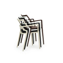 Delta chair with armrests ecru