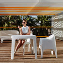 Solid armchair white