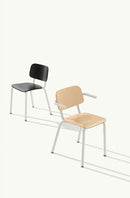Hull 628 chair with armrest, set of 4