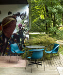 Impossible Wood chair w/arms stainless AISI 304 base