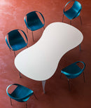 Impossible Wood chair w/arms stainless AISI 304 base