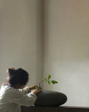 Submarine Vase, Fat Dark Grey - 60x40x22h cm