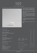 Tube Candle Holder Mini White Bone