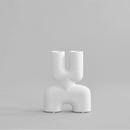 COBRA Vase Double, Mini Bone White - 22x6.5x28h cm