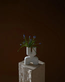 COBRA Vase Double, Mini Bone White - 22x6.5x28h cm