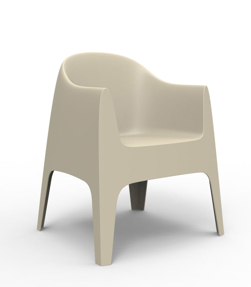 Solid armchair ecru