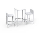 Spritz set of 2 bar stool+1 bar table H:97cm White