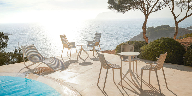 Ibiza armchair with cushion ecru