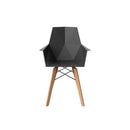 Faz armchair wood base black