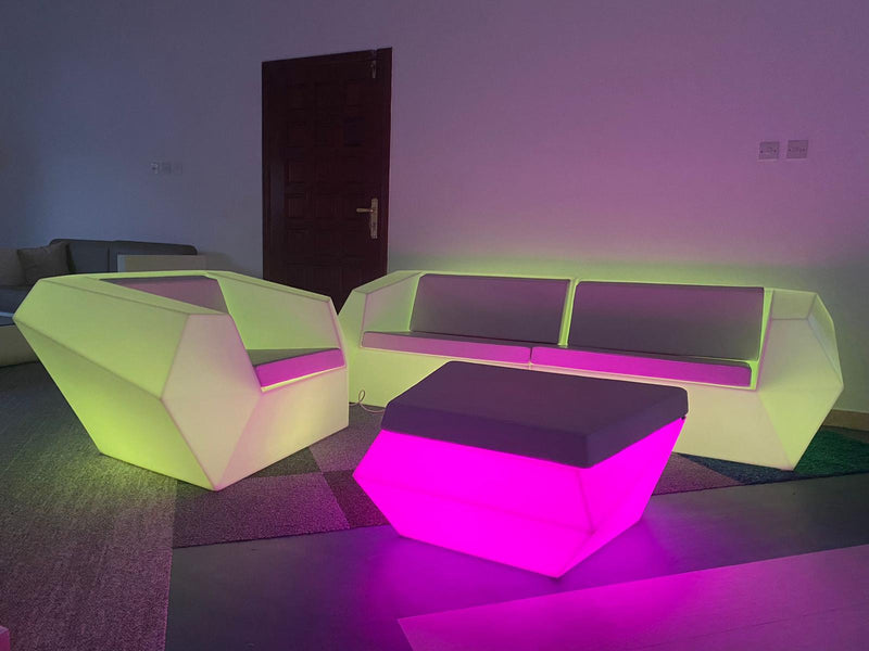 Faz sofa set w/ RGBW LED