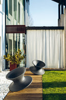 Spun rotating low chair