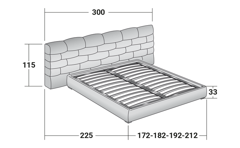 Majal wide headboard