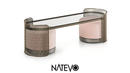 Chiaro Di Luna low console with 2 pouf