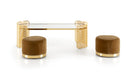 Chiaro Di Luna low console with 2 pouf