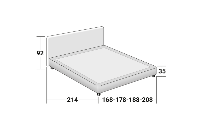 Notturno double bed