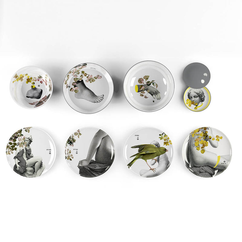 Set of Plates Yuan Parnasse Grey