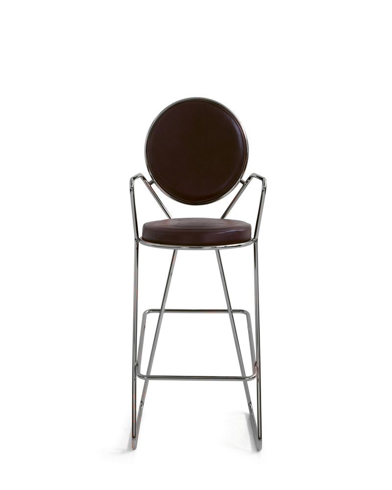 Double zero bar stool with armrest