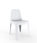 Solid chairs and dining table white