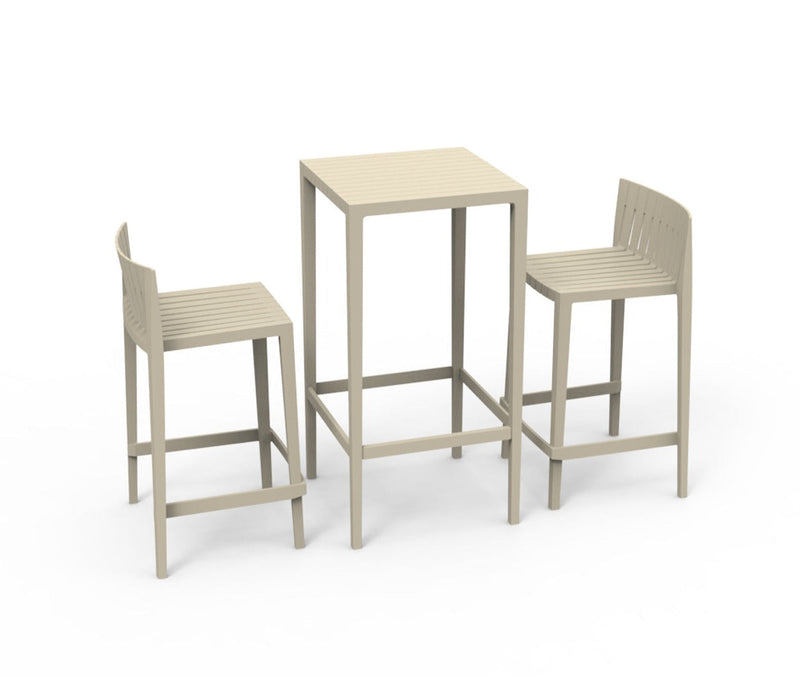Spritz set of 2 bar stool+1 bar table H:97cm Ecru