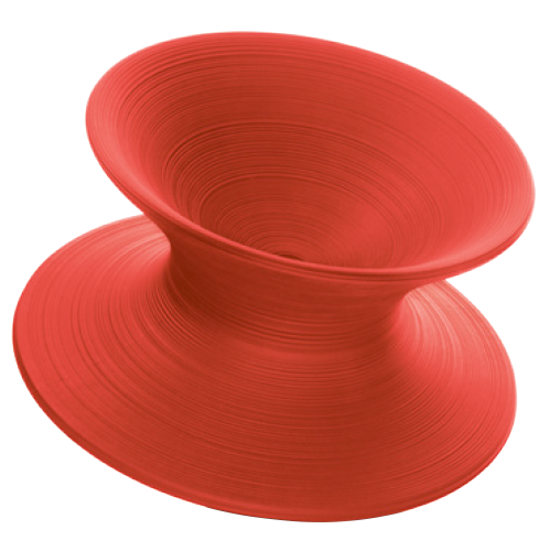 Spun rotating low chair