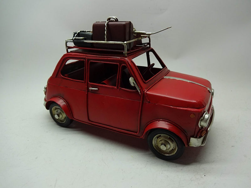 FIAT 500 Red Luggages+Ski