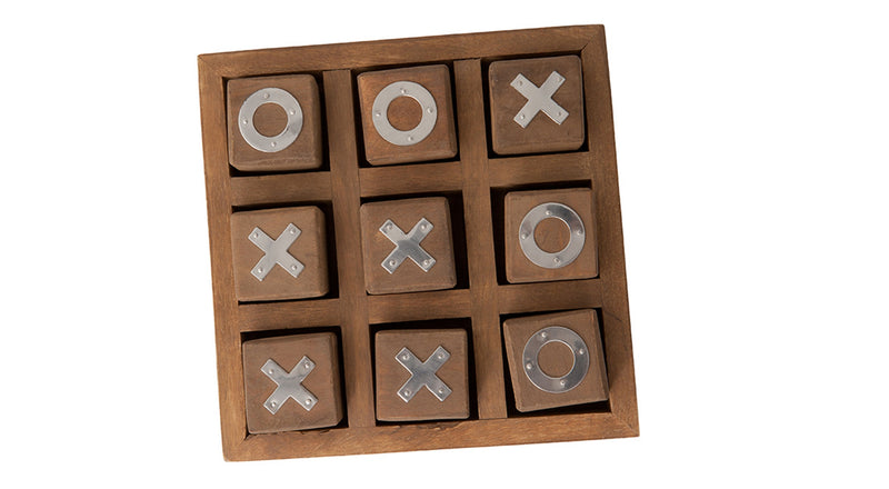 Wooden Tic Tac Toe Game Large 30x30x8h cm