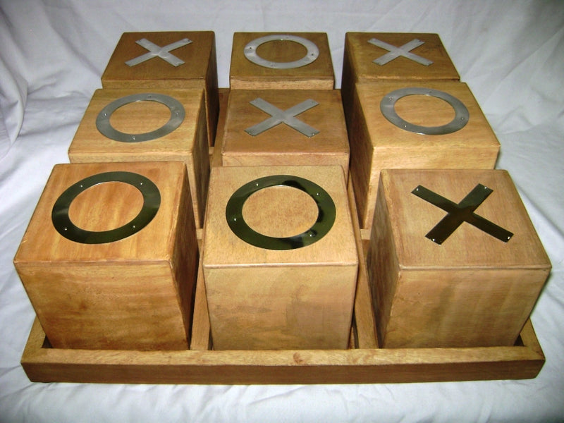 Wooden Tic Tac Toe Game XL 50x50x14h cm