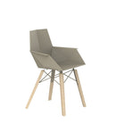 Faz armchair wood base ecru