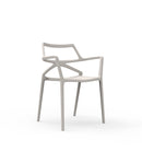 Delta chair with armrests ecru