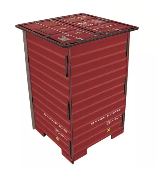 Container stool red