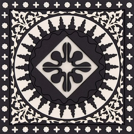 Coaster Mosaic Black & White, 6 pcs