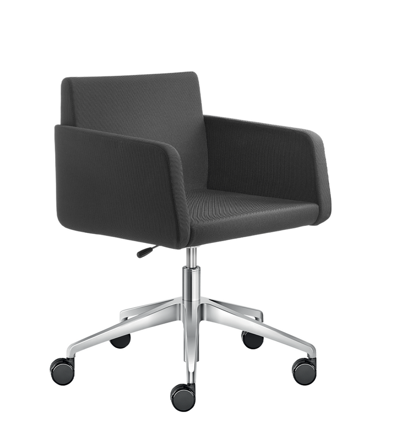 Delta swivel conference chair with armrest