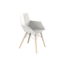 Faz armchair wood base ecru