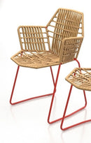 Tropicalia chair varnished base with arms