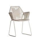 Tropicalia chair varnished base with arms