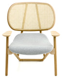 Klara beech armchair with back in cane