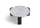 Gogan table Ø80 H.33 Marble Carrara