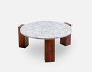 Gogan table Ø80 H.33 Marble Carrara