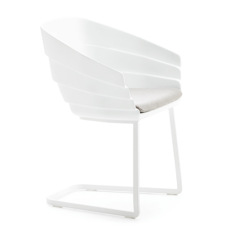 Rift chair cantilever with seat cushion